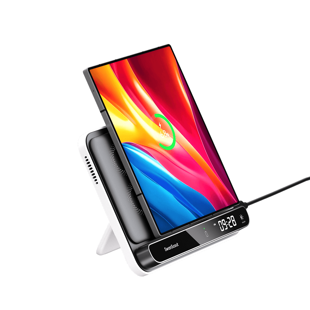 The SwanScout 504F is a versatile Samsung charging station that powers your phone, watch, and earbuds all at once.