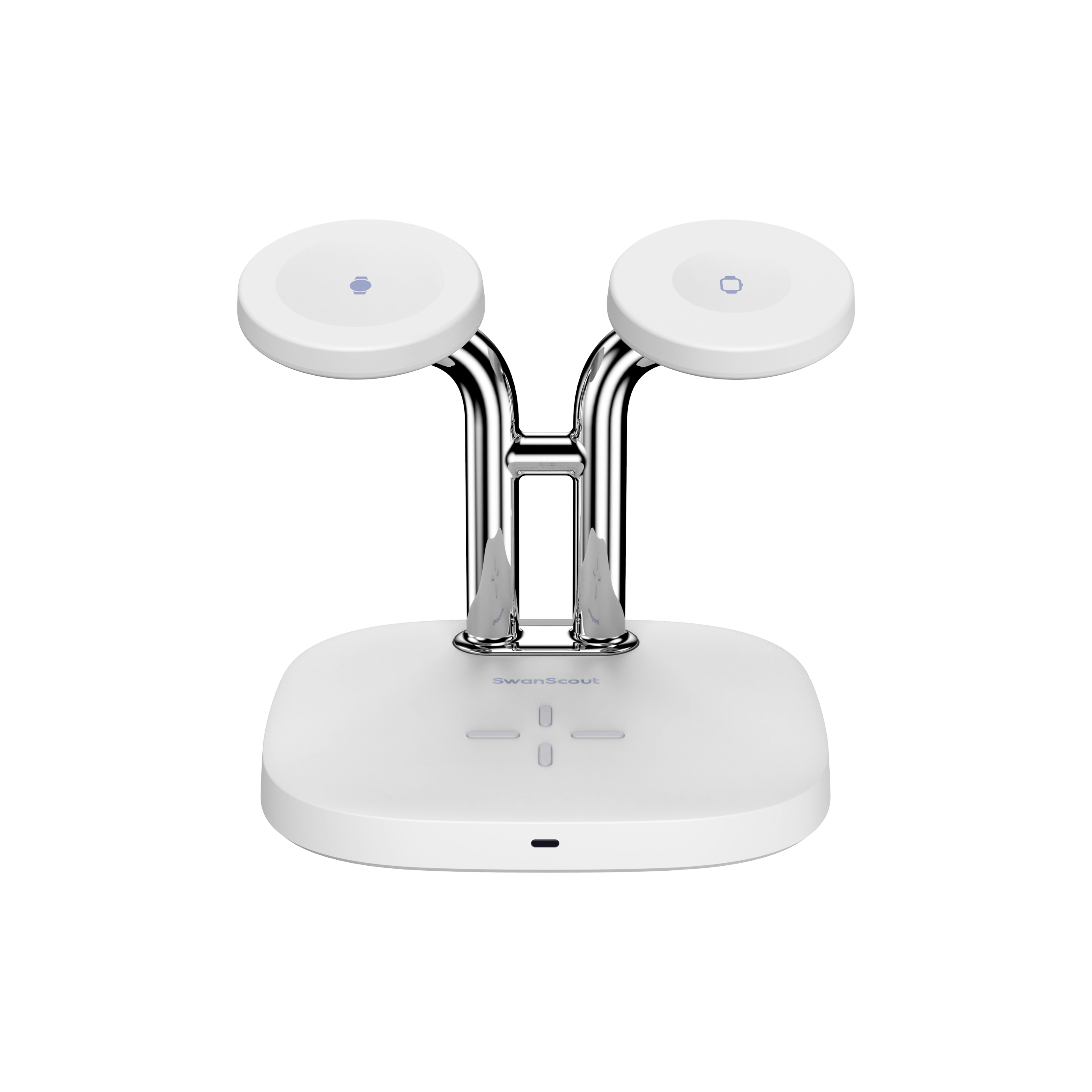 SwanScout 704D | Dual-device wireless charger for Samsung and Apple Watch