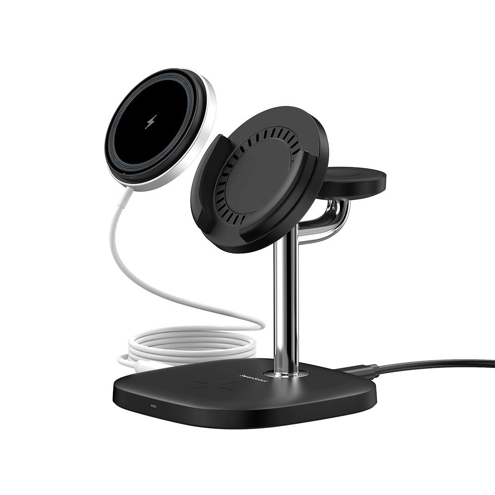 Front-right view of SwanScout 711M showcasing the slide-off magnetic pad made of premium metal and polycarbonate, perfect for individual use.