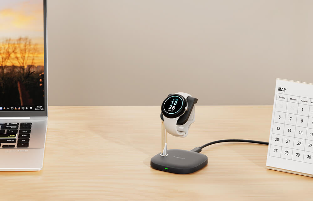 The SwanScout 505G2 offers stable, wireless charging designed exclusively for the newer generations of Google Pixel Watches.