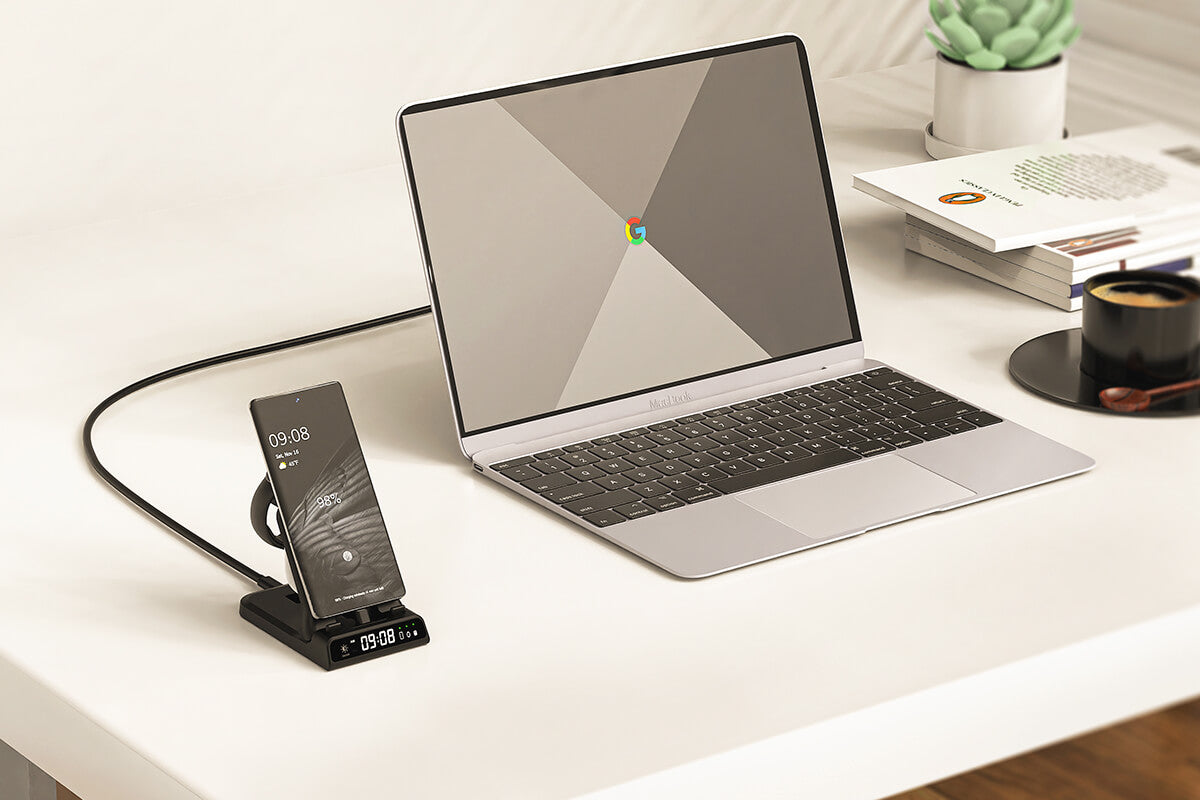 Whether for home or office, the Swanscout 701G keeps your Pixel Watch i charged and ready at all times.