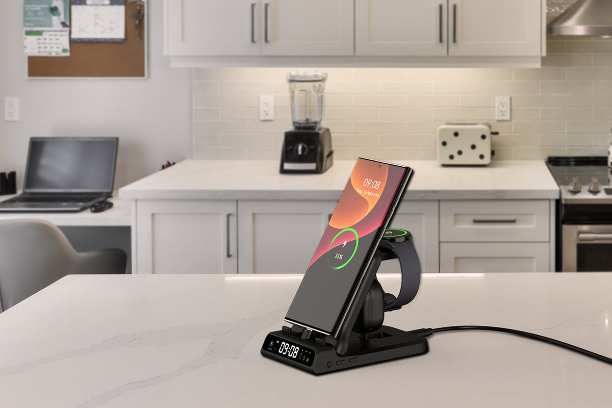 Combining a clock display with cable-based fast charging, this Samsung charger station is the practical upgrade every Galaxy user needs.
