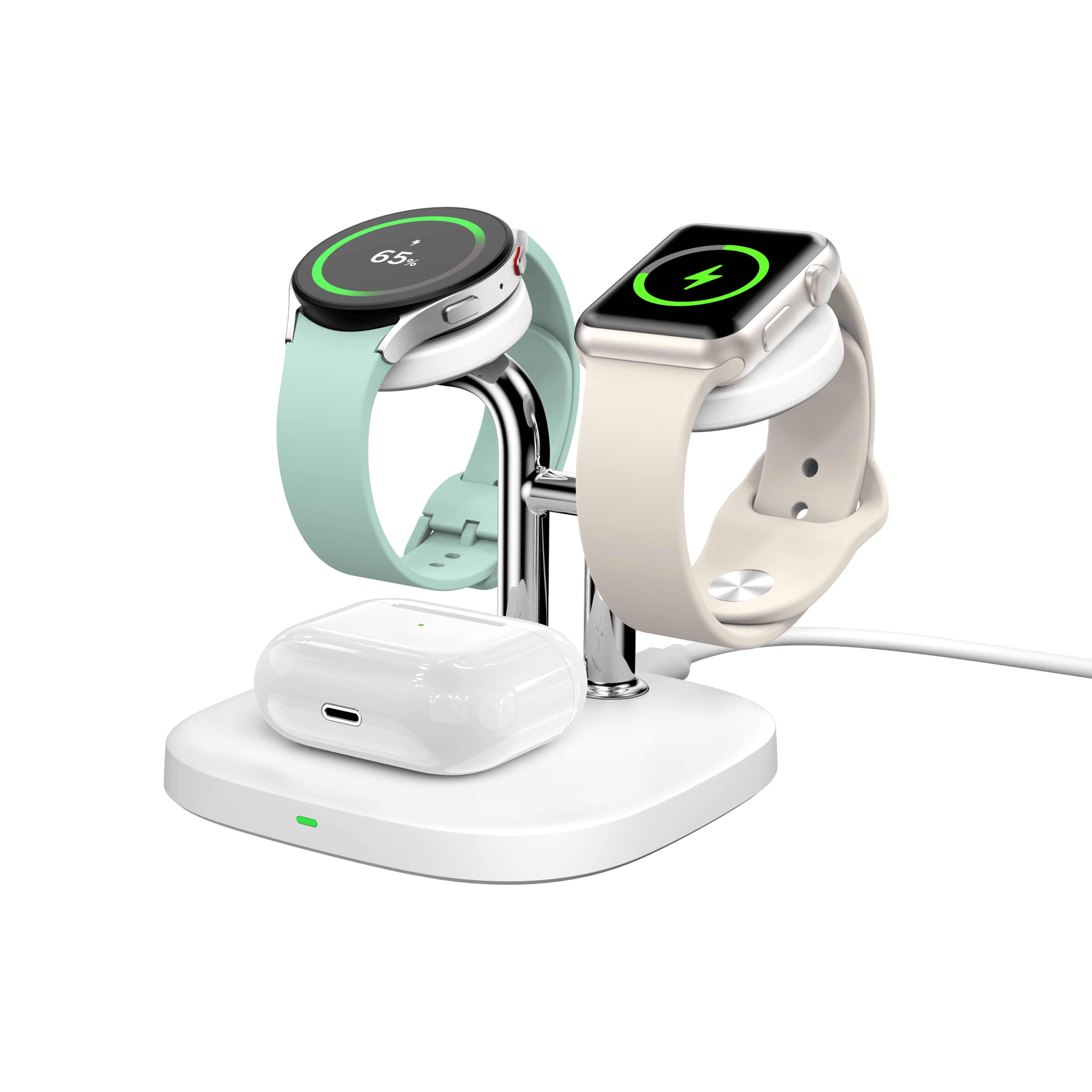 SwanScout 704D - 适用于 Apple 和 Samsung 的手表无线充电器