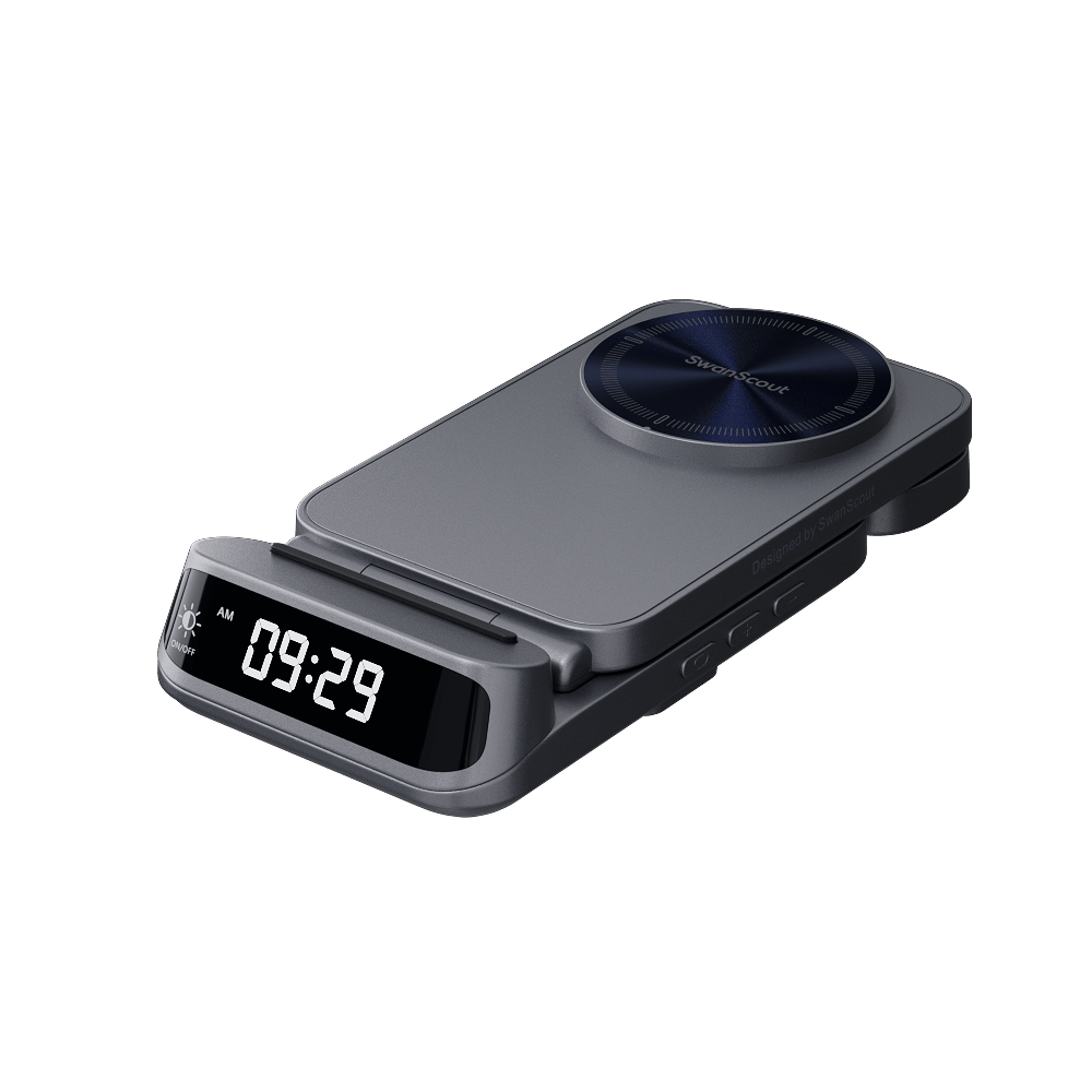 Perfectly compatible with wireless earbuds and Apple devices, the swanscout 708M makes everyday charging easier.