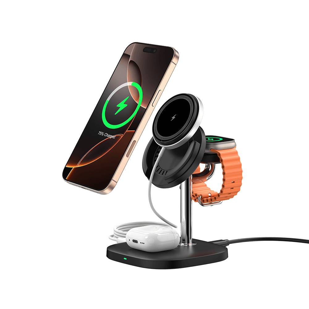 SwanScout 711M offers seamless magnetic charging for AirPods Pro 2, keeping all your Apple gear powered in one elegant spot.