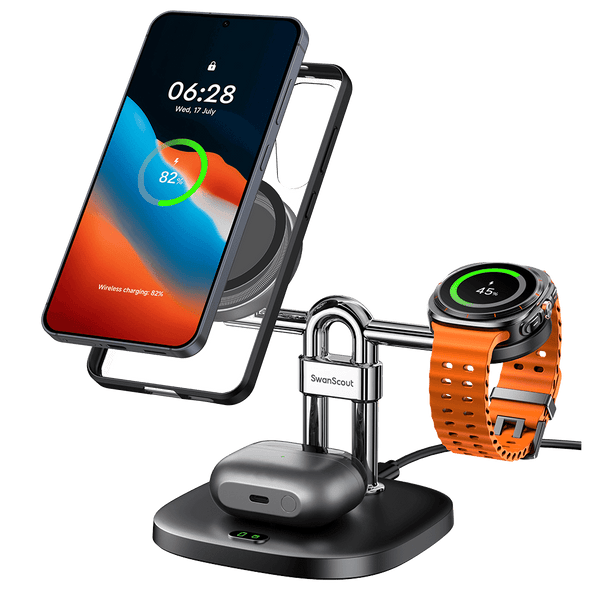 SwanScout 712SM - 3 in 1 Magnetic Wireless Charging Station for Samsung
