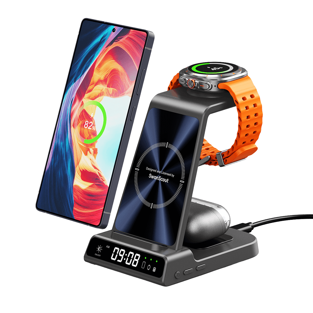 SwanScout C01 -3 in 1 Wireless Charging Stand for Samsung