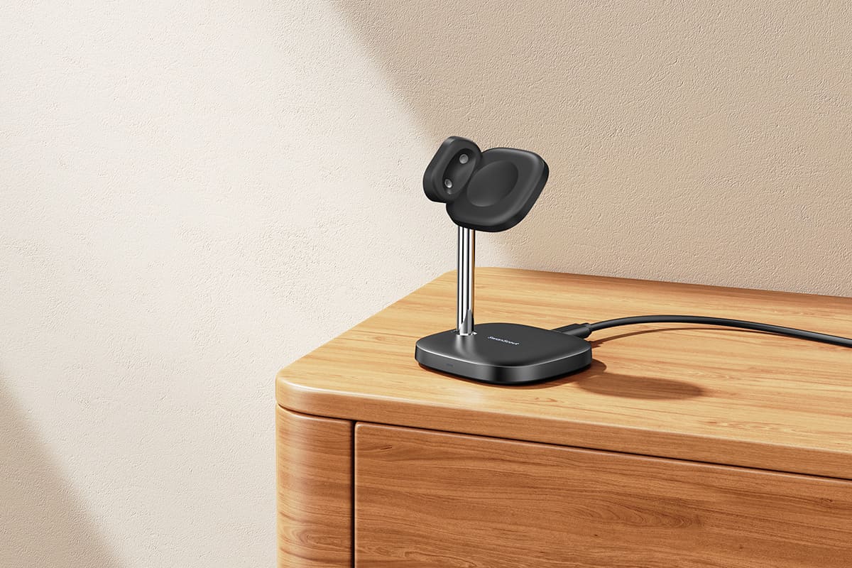 Pixel Watch 4 charging stand with minimalist vertical design fits home or office desktop setup with elegant and refined appearance SwanScout 505G4