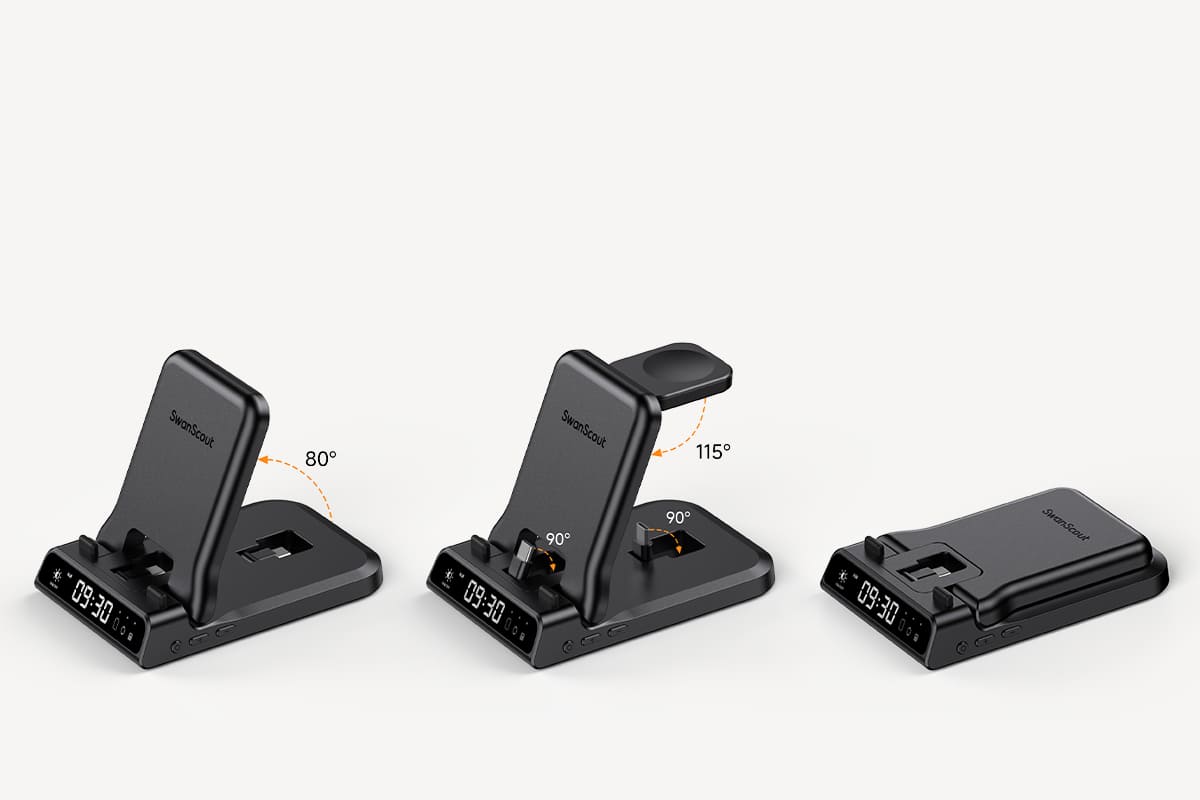 Foldable design of the SwanScout 701S for compact and convenient storage