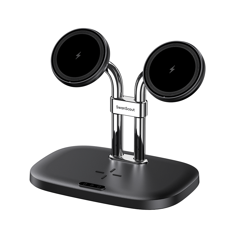 SwanScout 706SM - شاحن مغناطيسي مزدوج لهواتف سامسونج