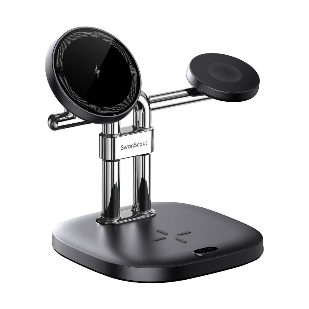 SwanScout 712M – Station de Charge Sans Fil Magnétique 3 en 1 pour Apple