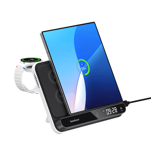 A wireless charging station provides an all-in-one solution for charging multiple devices while keeping the workspace clutter-free.