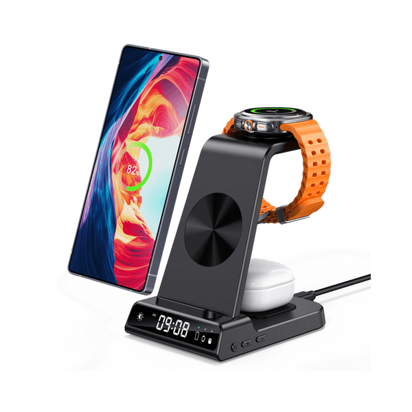 SwanScout C01 - Supporto di ricarica wireless 3 in 1 per Samsung