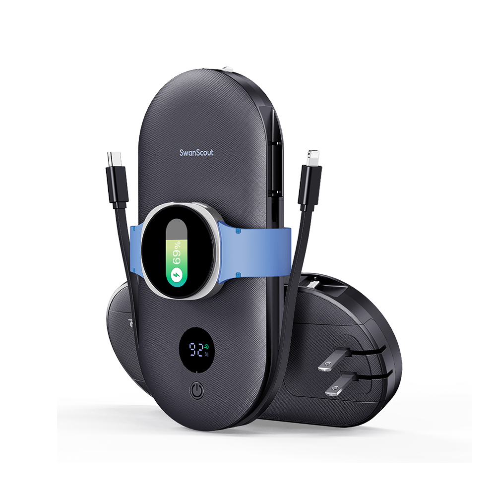 SwanScout 302S power bank designed for Samsung phones and Galaxy Watch charging