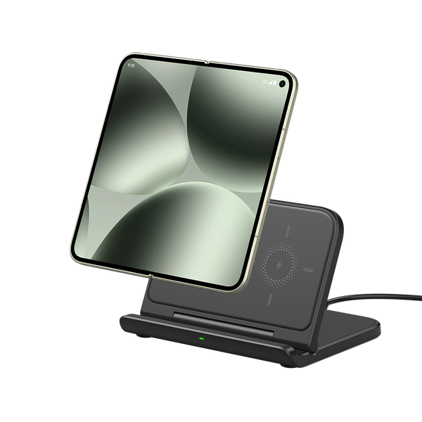 SwanScout 503G wireless charger for Google Pixel Fold, seamless tri-coil charging for unfolded foldable phones, ultra-light and pocket-ready for travel