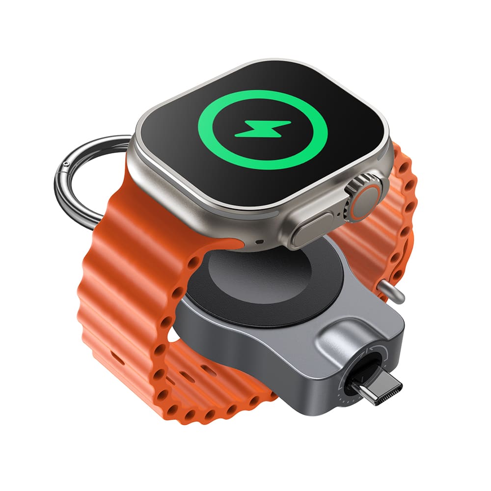 SwanScout 510A – Přenosná rychlá nabíječka pro Apple Watch s otočným USB-C designem